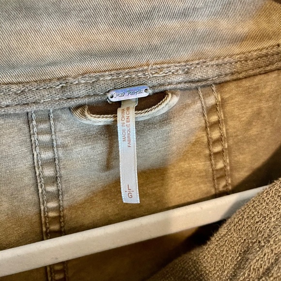 Free People Collapsing Twill Raw Edge Jacket - Picture 4 of 8